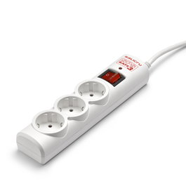 Salicru SPS SAFE 3 Regleta con 3 Tomas Schuko y Protección contra Sobretensiones